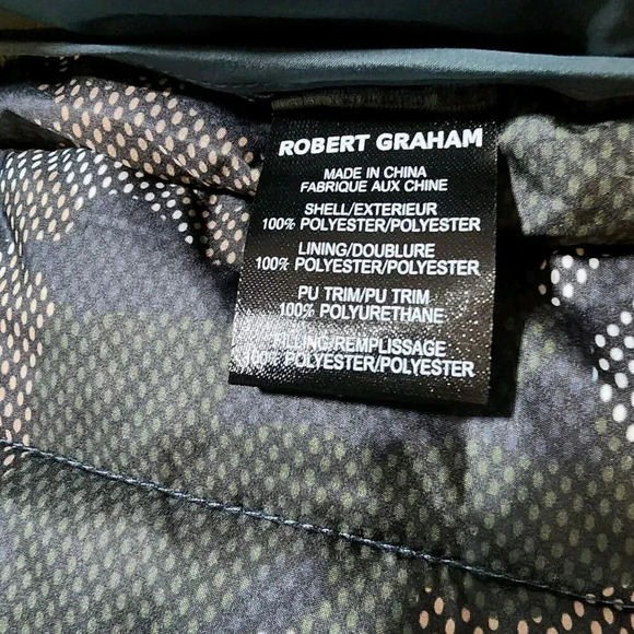 Robert Graham Jacket Men's XL Green Button Down Quilt Field  Logo Designer - Picture 13 of 16